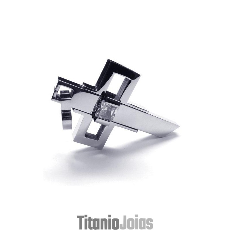 Pingente De Cruz De Titânio Masculino Now Style - Free Chian