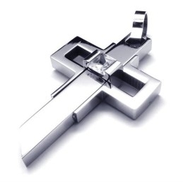 Pingente De Cruz De Titânio Masculino Now Style - Free Chian