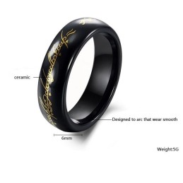 Anel De Cerâmica De Tungstênio Preto Com Qualidade E Quantidade Garantidas