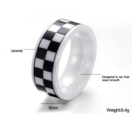 Anel De Cerâmica De Tungstênio Com Grade Masculina De Excelente Qualidade
