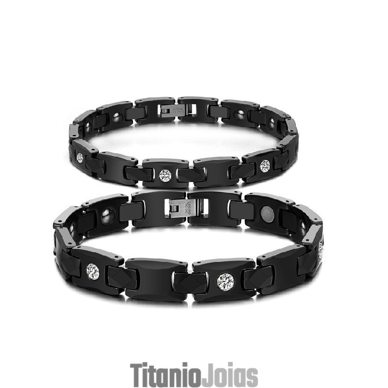 Pulseira De Cerâmica De Tungstênio Preta Com Strass, Famosa Por Sua Alta Qualidade Pulseira De Cerâmica De Tungstênio Preta Com Strass, Famosa Por Sua Alta Qualidade