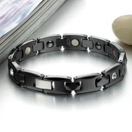Pulseira De Cerâmica De Tungstênio Preta Com Strass, Famosa Por Sua Alta Qualidade