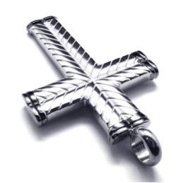 Pingente Masculino De Titânio Cross Grain - Free Chian