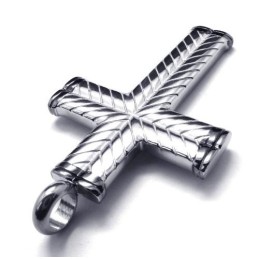 Pingente Masculino De Titânio Cross Grain - Free Chian