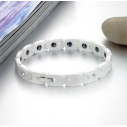 Pulseira De Cerâmica De Tungstênio Branco Com Strass De Qualidade E Quantidade Garantidas