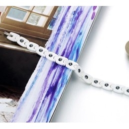 Pulseira De Cerâmica De Tungstênio Branco Com Strass De Qualidade E Quantidade Garantidas