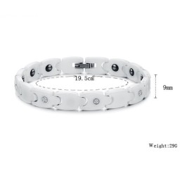 Pulseira De Cerâmica De Tungstênio Branco Com Strass De Qualidade E Quantidade Garantidas