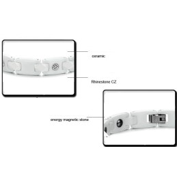 Pulseira De Cerâmica De Tungstênio Branco De Alta Qualidade Para Amantes Com Strass