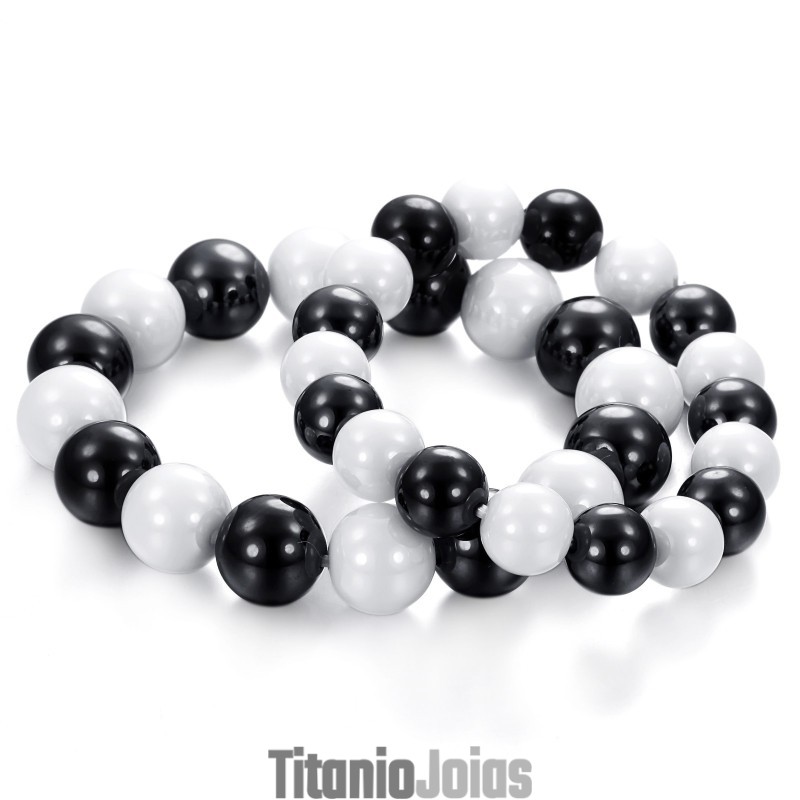 Pulseira De Cerâmica De Tungstênio Preta E Branca De Alta Qualidade Para Amantes Pulseira De Cerâmica De Tungstênio Preta E Branca De Alta Qualidade Para Amantes