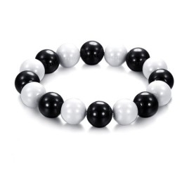 Pulseira De Cerâmica De Tungstênio Preta E Branca De Alta Qualidade Para Amantes