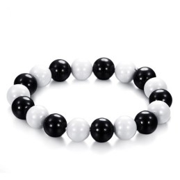 Pulseira De Cerâmica De Tungstênio Preta E Branca De Alta Qualidade Para Amantes