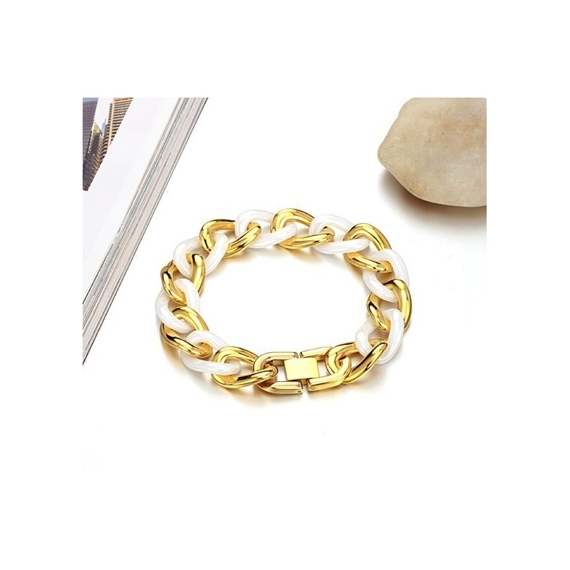 Pulseira Feminina De Cerâmica De Tungstênio Fácil De Usar