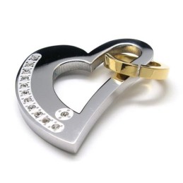 Pingente De Titânio Love Heart - Free Chian