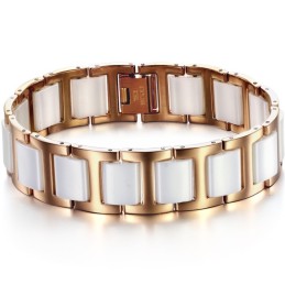 Pulseira De Cerâmica De Tungstênio Masculina Durável Em Uso