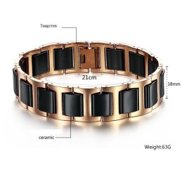 Pulseira De Cerâmica De Tungstênio Masculina Durável Em Uso