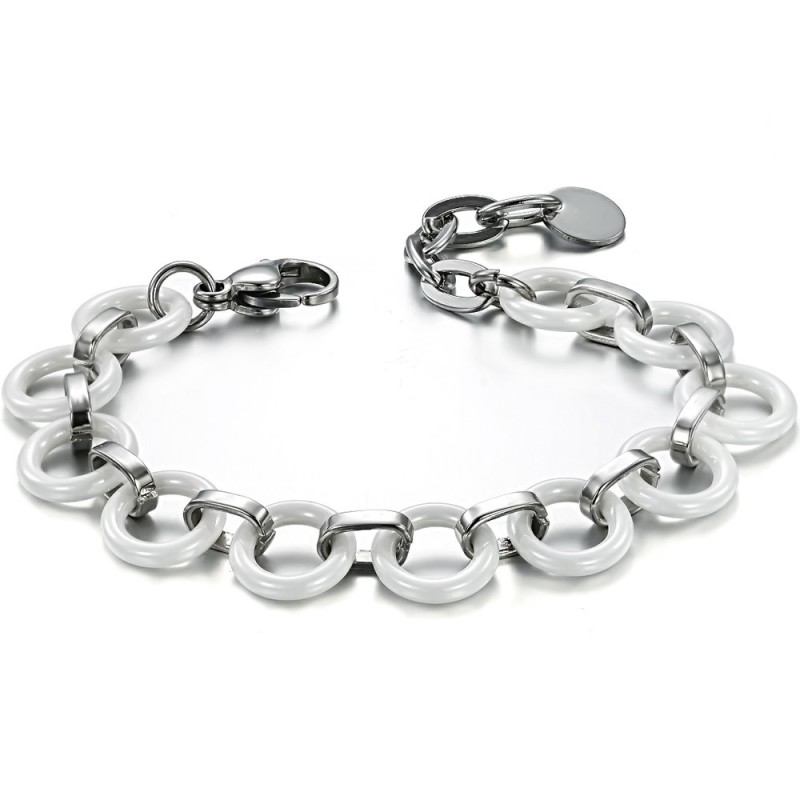 Pulseira Feminina De Cerâmica De Tungstênio Branco, A Rainha Da Qualidade Pulseira Feminina De Cerâmica De Tungstênio Branco, A Rainha Da Qualidade