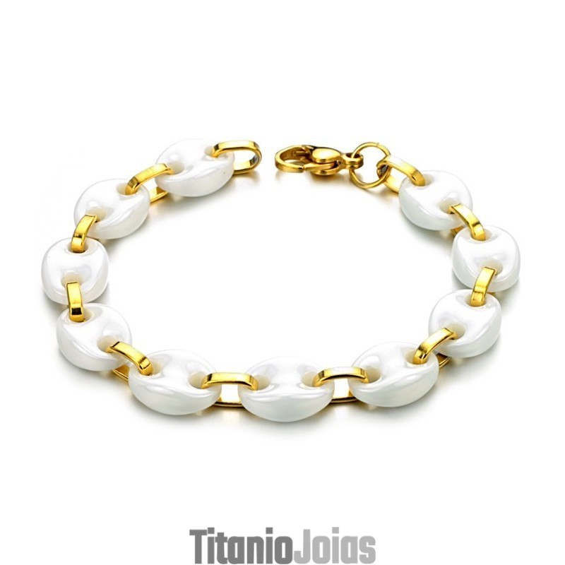 Pulseira De Cerâmica De Tungstênio Branca Feminina De Qualidade Estável Pulseira De Cerâmica De Tungstênio Branca Feminina De Qualidade Estável