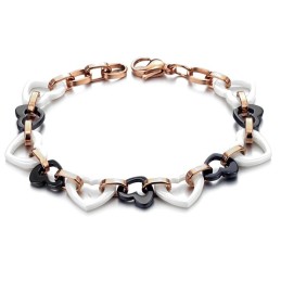 Pulseira De Cerâmica De Tungstênio Feminina Com Desempenho Confiável E Coração