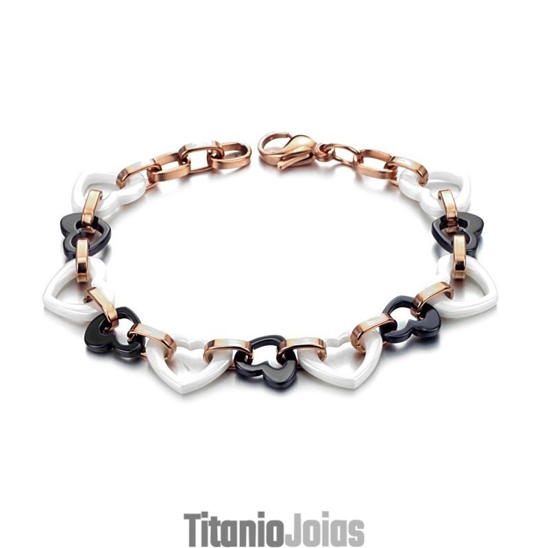Pulseira De Cerâmica De Tungstênio Feminina Com Desempenho Confiável E Coração