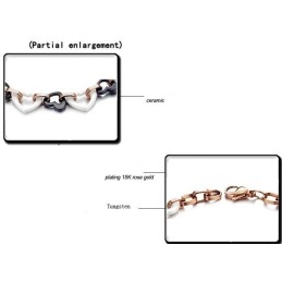 Pulseira De Cerâmica De Tungstênio Feminina Com Desempenho Confiável E Coração