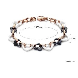 Pulseira De Cerâmica De Tungstênio Feminina Com Desempenho Confiável E Coração