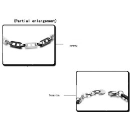 Pulseira Feminina De Cerâmica De Tungstênio Preta E Branca De Alta Qualidade