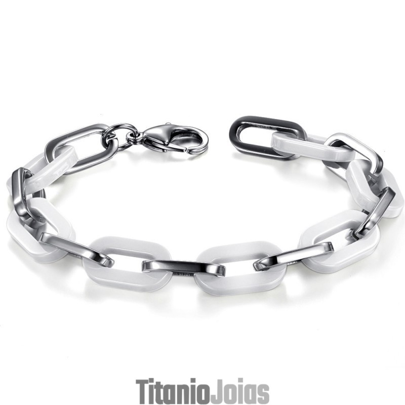 Pulseira Feminina De Cerâmica De Tungstênio Branco De Excelente Qualidade Pulseira Feminina De Cerâmica De Tungstênio Branco De Excelente Qualidade