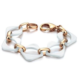 Pulseira De Cerâmica De Tungstênio Branco De Alta Qualidade