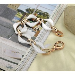 Pulseira De Cerâmica De Tungstênio Branco De Alta Qualidade