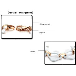 Pulseira De Cerâmica De Tungstênio Branco De Alta Qualidade