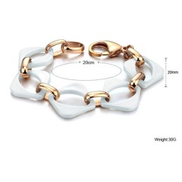 Pulseira De Cerâmica De Tungstênio Branco De Alta Qualidade