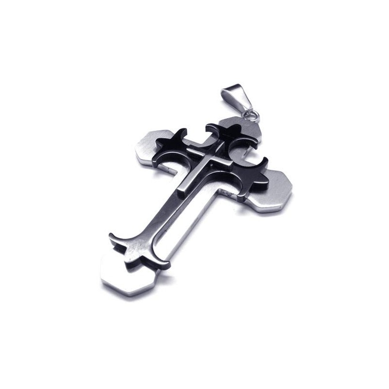 Pingente De Cruz De Titânio Masculino Da Moda - Free Chian