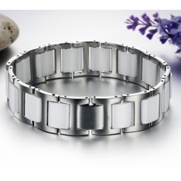 Pulseira Masculina De Cerâmica De Tungstênio Rainha Da Qualidade