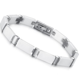 Pulseira De Cerâmica De Tungstênio Branco Com Qualidade E Quantidade Garantidas