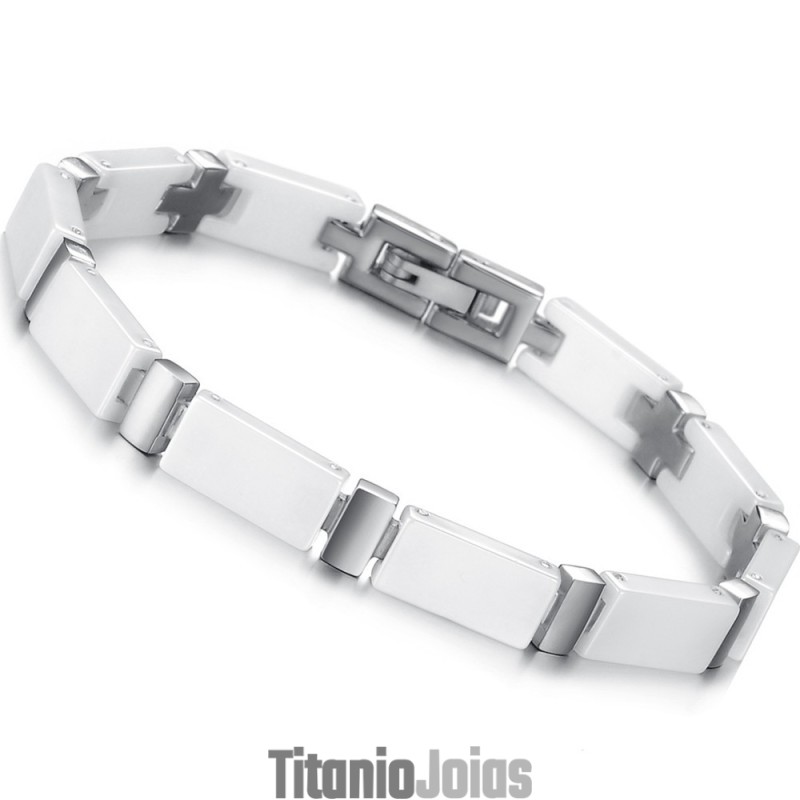 Pulseira De Cerâmica De Tungstênio Branco Com Qualidade E Quantidade Garantidas