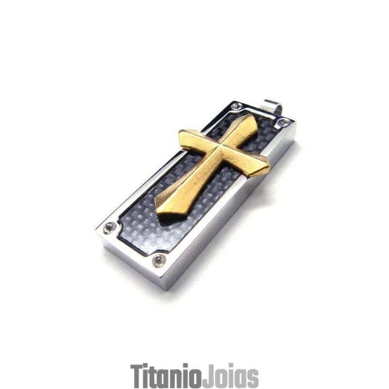 Pingente De Cruz De Titânio Masculino Da Moda - Free Chian Pingente De Cruz De Titânio Masculino Da Moda - Free Chian