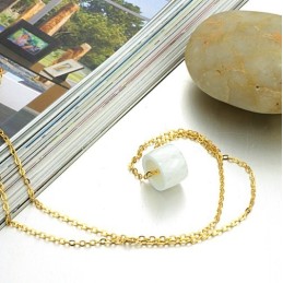 Colar De Cerâmica De Tungstênio Branco Feminino De Qualidade Superior