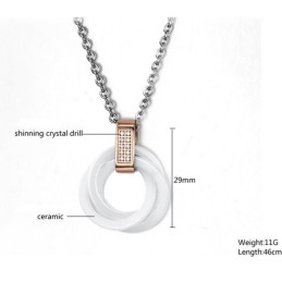 Colar De Cerâmica De Tungstênio De Qualidade Confiável Com Strass