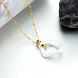 Colar De Cerâmica De Tungstênio Feminino Durável Em Uso