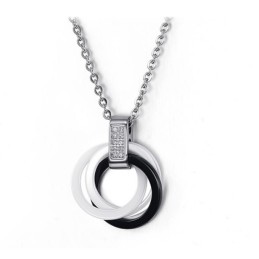 Conhecido Por Seu Colar De Cerâmica De Tungstênio Preto E Branco De Alta Qualidade