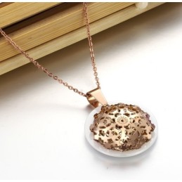 Colar De Cerâmica De Tungstênio Com Revestimento Em Ouro Rosa De Qualidade Confiável