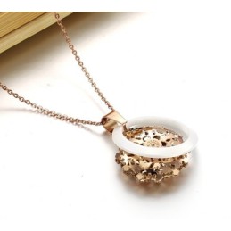 Colar De Cerâmica De Tungstênio Com Revestimento Em Ouro Rosa De Qualidade Confiável