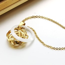 Colar De Cerâmica De Tungstênio Feminino De Qualidade Estável