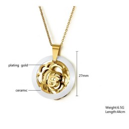 Colar De Cerâmica De Tungstênio Feminino De Qualidade Estável