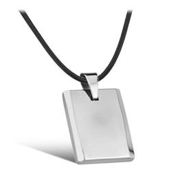Colar De Cerâmica De Tungstênio Com Cubo Masculino De Alta Qualidade