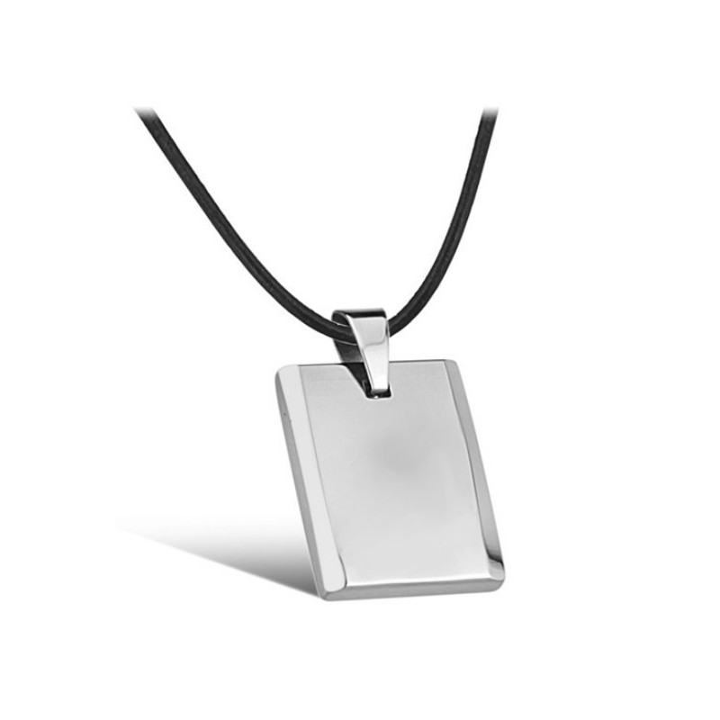 Colar De Cerâmica De Tungstênio Com Cubo Masculino De Alta Qualidade Colar De Cerâmica De Tungstênio Com Cubo Masculino De Alta Qualidade