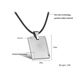 Colar De Cerâmica De Tungstênio Com Cubo Masculino De Alta Qualidade