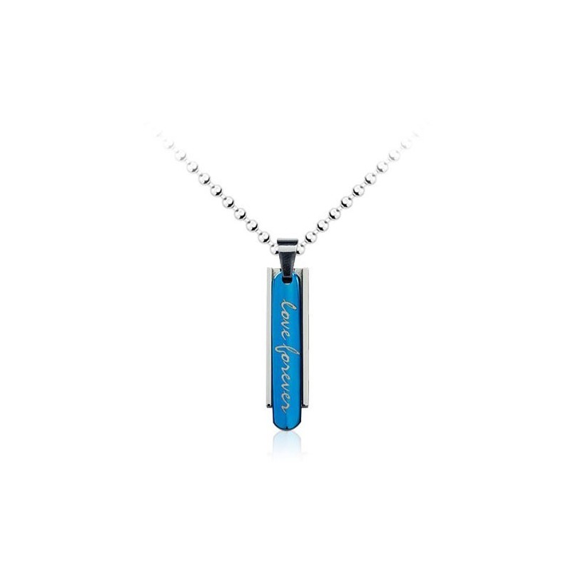 Pingente De Titânio Azul Masculino Da Moda - Corrente Grátis - Corrente Grátis Pingente De Titânio Azul Masculino Da Moda - Corrente Grátis - Corrente Grátis