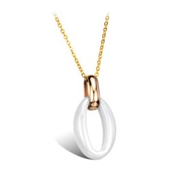 Colar Feminino De Cerâmica De Tungstênio Branco Com Grande Variedade