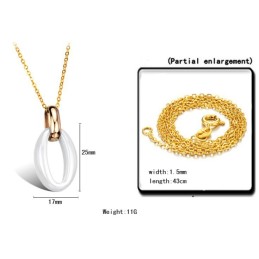 Colar Feminino De Cerâmica De Tungstênio Branco Com Grande Variedade